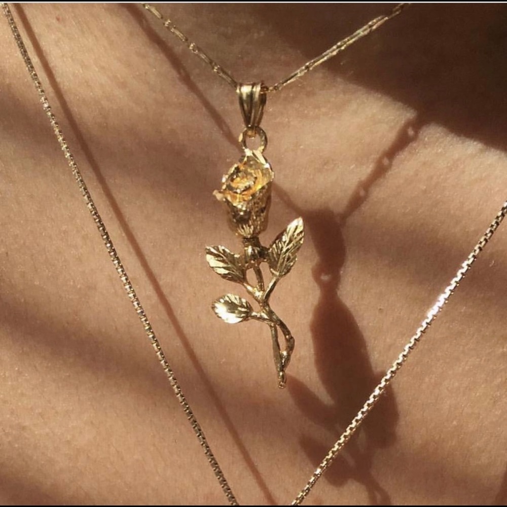 NWOT Rose Classic Gold necklace - Vesper brand